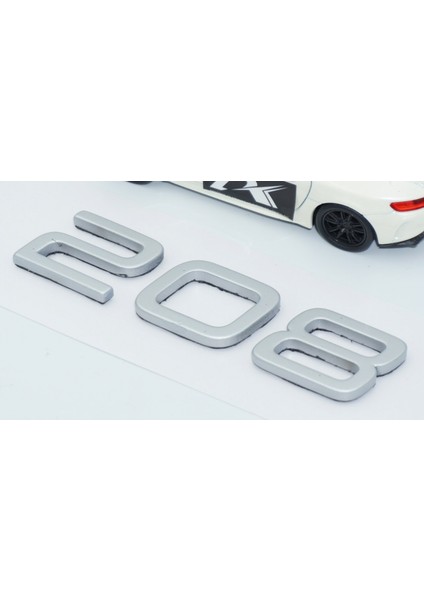 Peugeot 208 Ön Kaput 2022+ Gri Abs Logo Amblem