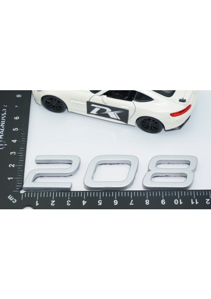 Peugeot 208 Ön Kaput 2022+ Gri Abs Logo Amblem