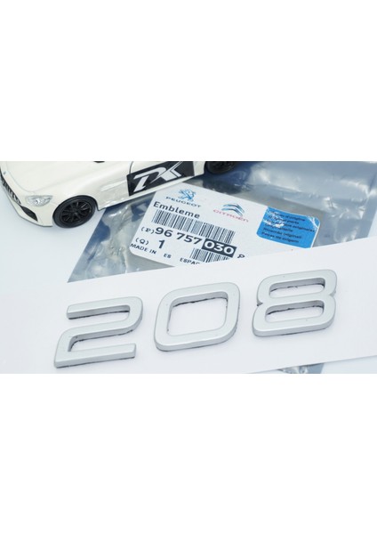 Peugeot 208 Ön Kaput 2022+ Gri Abs Logo Amblem