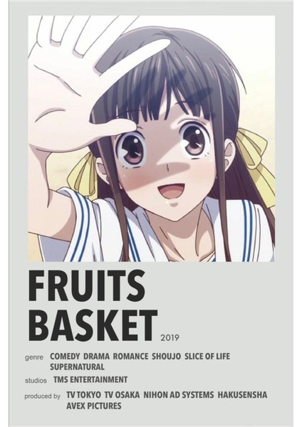 Rollas Store Fruıts Basket Anime A4 Boy Poster