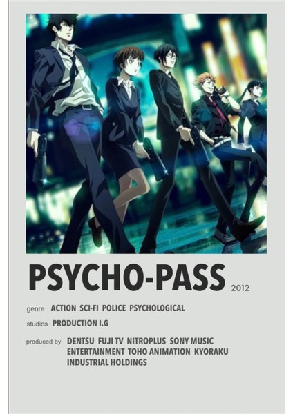 Rollas Store Psycho Pass Anime A4 Boy Poster