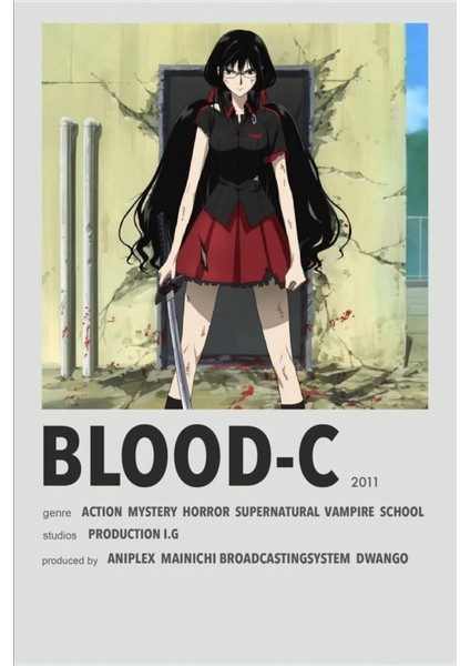 Rollas Store Blood C Anime A4 Boy Poster