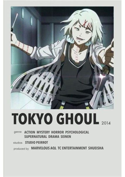 Rollas Store Tokyo Ghoul Anime A4 Boy Poster