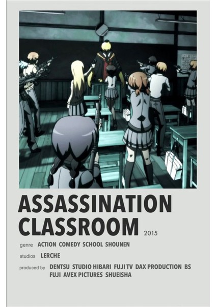 Rollas Store Assassınatıon Classroom Anime A4 Boy Poster