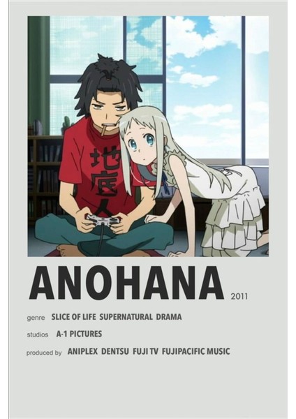 Rollas Store Anohana Anime A4 Boy Poster