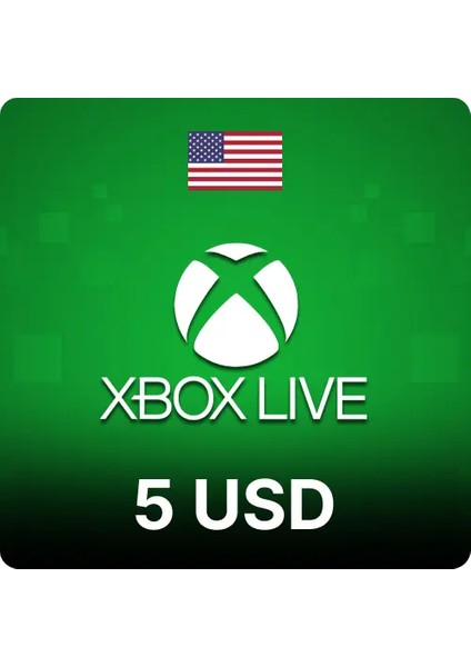 Xbox 5 Usd - Xbox Live Card - Xbox Hediye Kartı