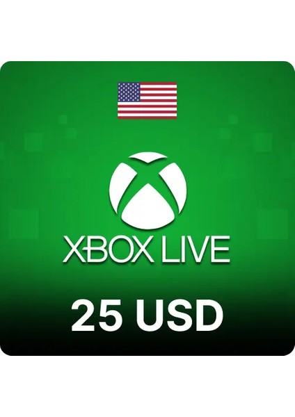 Xbox 25 Usd - Xbox Live Card - Xbox Hediye Kartı