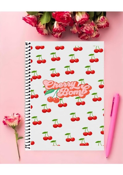 Rollas Store Kiraz Chery Bomb Meyve Temalı A4 Defter