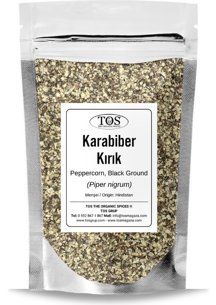 Siyah Karabiber Kırık 100 gr (1. Kalite) Piper Nigrum / Peppercorn, Black Cracked