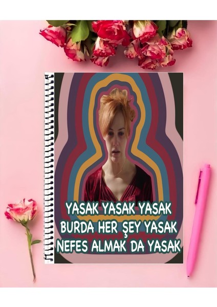 Rollas Store Burda Her Şey Yasak Nefes Almakta Yasak A4 Boyutu Telli Defter