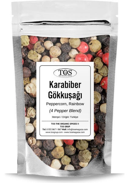 Gökkuşağı Karabiber 100 gr (1. Kalite) Piper Nigrum / Peppercorn, Rainbow