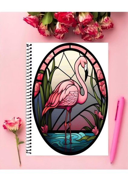 Rollas Store Flamingo Özel Tasarım A4 Defter