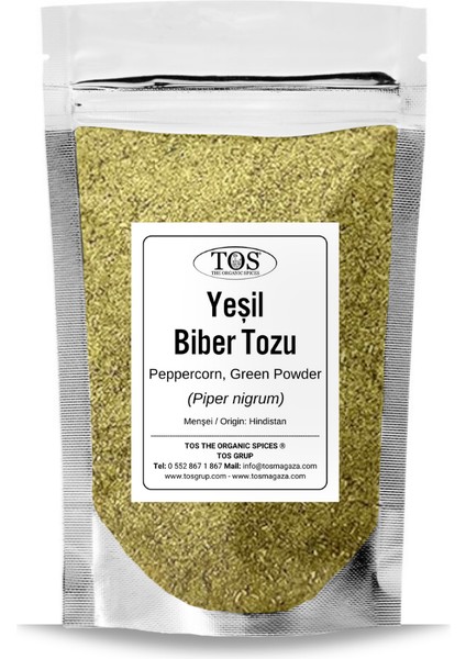 Yeşil Karabiber Tozu 50 gr (1. Kalite) Piper Nigrum / Peppercorn, Green Ground