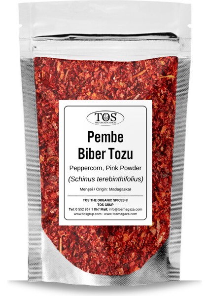 Pembe Karabiber Tozu 50 gr (1. Kalite) Schinus Terebinthifolius / Peppercorn, Pink Ground