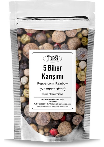 TOS The Organic Spices 5 Biber Karışımı 100 gr