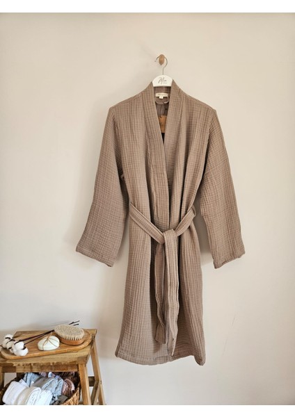 4 Kat Müslin Kimono Model Bornoz/Sabahlık