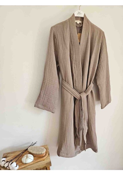 4 Kat Müslin Kimono Model Bornoz/Sabahlık fiyatları