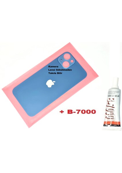 Iphone 13 Arka Pil Batarya Kapağı (CAM+B-7000) Mavi