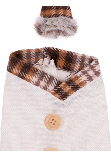 Yılbaşı Şişe Süsü Şapkalı Krem 13X19 Cm. fiyatları