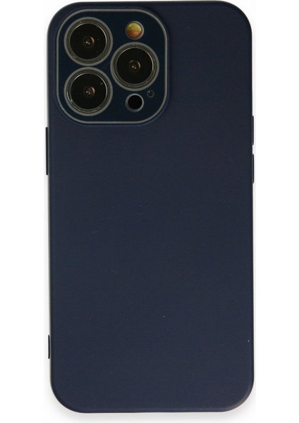 Apple iPhone 13 Pro Max Kılıf Pürüzsüz Soft Yüzey Içi Kadife Kamera Lens Korumalı Lansman Glass Silikon Kapak