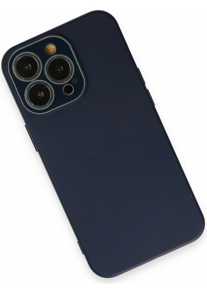 Apple iPhone 13 Pro Max Kılıf Pürüzsüz Soft Yüzey Içi Kadife Kamera Lens Korumalı Lansman Glass Silikon Kapak