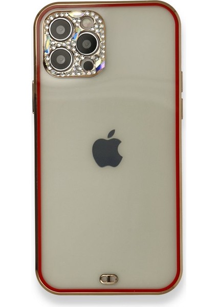 Apple iPhone 12 Pro Max Kılıf Modern Tasarım Darbelere Karşı Korumalı Taşlı Liva Silikon Kapak