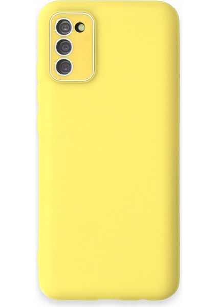 Samsung Galaxy A02S Kılıf Pürüzsüz Soft Yüzey Içi Kadife Kamera Lens Korumalı Lansman Glass Silikon Kapak