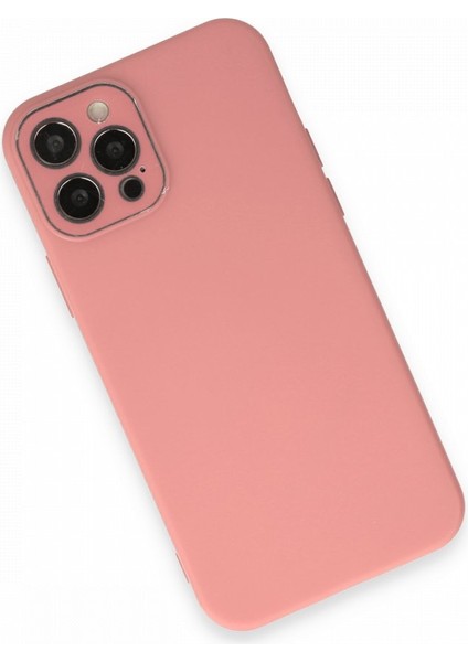 Apple iPhone 12 Pro Max Kılıf Pürüzsüz Soft Yüzey Içi Kadife Kamera Lens Korumalı Lansman Glass Silikon Kapak