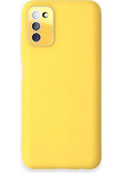 Samsung Galaxy A03S Kılıf Pürüzsüz Soft Yüzey Içi Kadife Kamera Lens Korumalı Lansman Glass Silikon Kapak