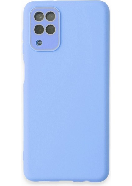 Samsung Galaxy M22 Kılıf Pürüzsüz Soft Yüzey Içi Kadife Kamera Lens Korumalı Lansman Glass Silikon Kapak