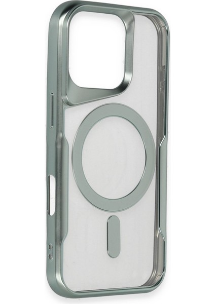 Apple iPhone 16 Plus Kılıf Darbelere Karşı Ekstra Korunaklı Lens Çerçeveli Wireless Şarj Özellikli Boyi Kapak