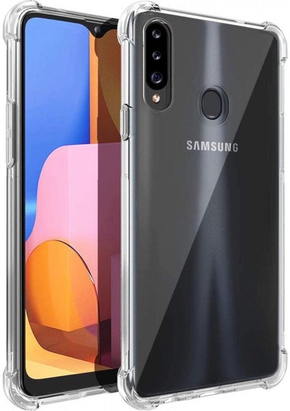 Samsung Galaxy A20S Kılıf Köşeleri Anti Şok Özellikli Olex Tpu Silikon Kapak