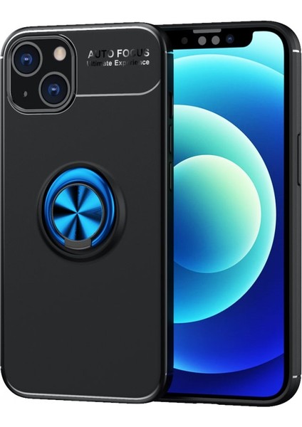 Apple iPhone 13 Kılıf Yatay ve Dikey Stand Özellikli Içi Petekli Yüzüklü Silikon Range Kapak