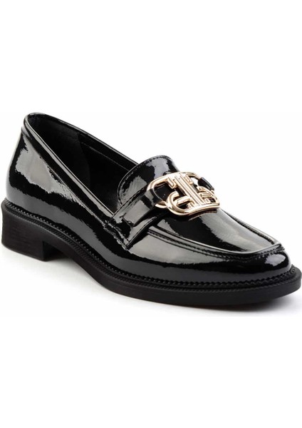 Siyah Kırışık Rugan Kadın Loafer Ayakkabı K01474091908 modelleri