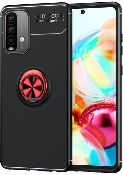 Xiaomi Redmi 9t Kılıf Yatay ve Dikey Stand Özellikli Içi Petekli Yüzüklü Silikon Range Kapak