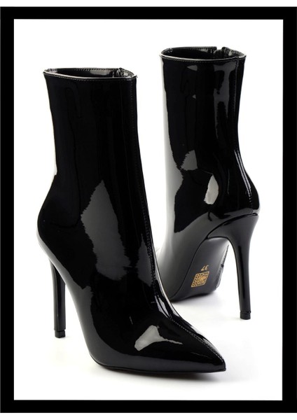 Siyah Rugan Kadın Bot & Bootie K02209020508