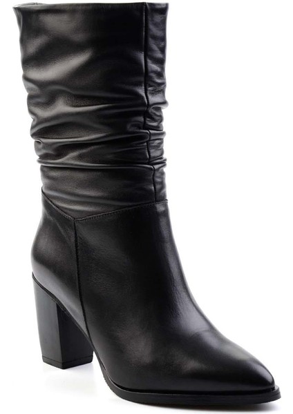 Siyah Hakiki Deri Kadın Bot & Bootie K02750457903 modelleri