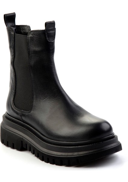 Siyah Hakiki Deri Kadın Bot & Bootie K02040450403 modelleri