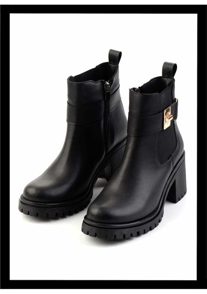 Siyah Altın Kadın Bot & Bootie K02824705009