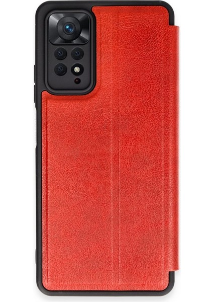 Xiaomi Redmi Note 11 Pro Kılıf Yatay Standlı Kartlıklı Içi Silikon Dışı Deri Kapaklı Flip Cover Kapak