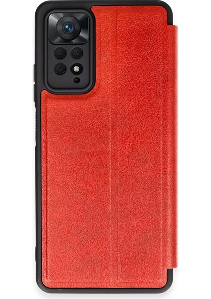 Xiaomi Redmi Note 12 Pro Kılıf Yatay Standlı Kartlıklı Içi Silikon Dışı Deri Kapaklı Flip Cover Kapak