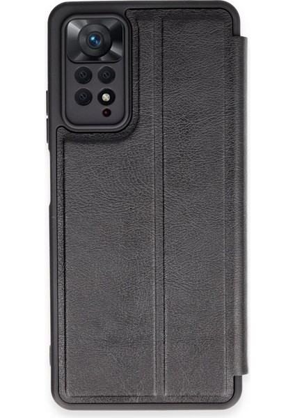 Xiaomi Redmi Note 11 Pro Kılıf Yatay Standlı Kartlıklı Içi Silikon Dışı Deri Kapaklı Flip Cover Kapak