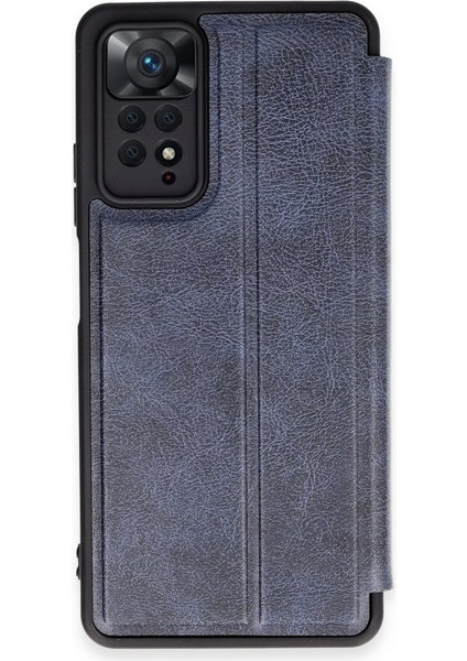 Xiaomi Redmi Note 11 Pro Kılıf Yatay Standlı Kartlıklı Içi Silikon Dışı Deri Kapaklı Flip Cover Kapak