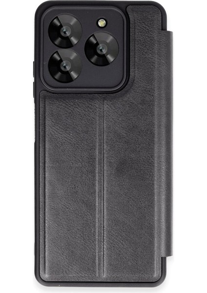 General Mobile Era 50 Kılıf Yatay Standlı Kartlıklı Içi Silikon Dışı Deri Kapaklı Flip Cover Kapak