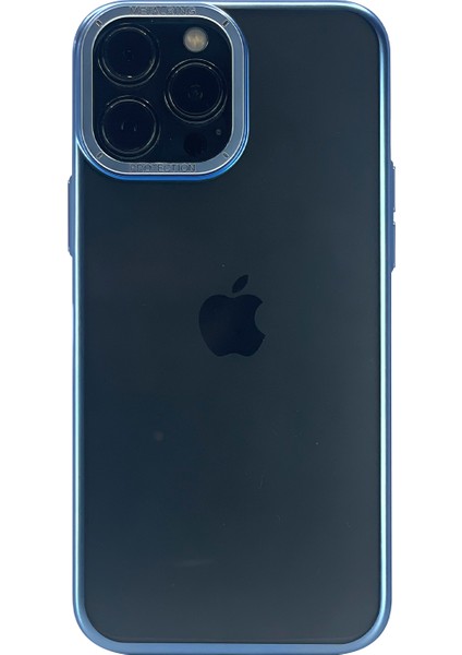Apple iPhone 13 Pro Max Uyumlu Mika Renkli Metal Çerçeveli Seri Arka Koruma Kılıf