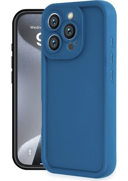 Apple iPhone 16 Pro Max Kılıf Yüksek Kenarlı Darbelere Karşı Ekstra Dayanıklı Silikon Viera Kapak