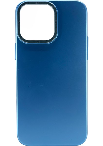 Apple iPhone 13 Pro Max Uyumlu Spray Metal Çerçeveli Deri Serisi Arka Koruma Kılıf