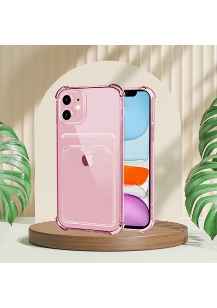 Iphone 11 Tlp Şeffaf Kartlıklı Kamera Korumalı Kılıf