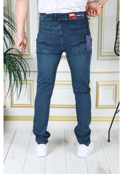 Erkek Tint Yeşili Regular Fit Rahat Kesim Esnek Likralı Denim Jeans Şık Kot Pantolon