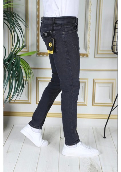 Erkek Gri-Füme Regular Fit Kot Pantolon Likralı Esnek Jean Phantom Jeans modelleri